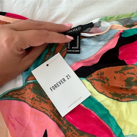 NWT Forever 21 one shoulder floral dress, size M - Picture 3 of 4